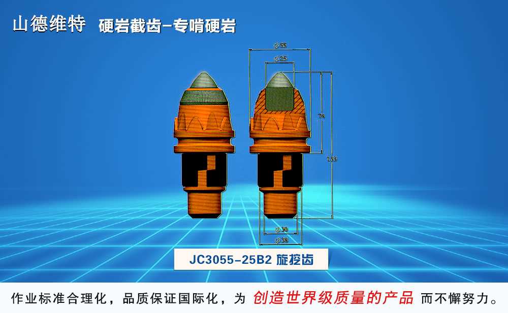 jc3055-22b2溶洞岩层旋挖截齿图片